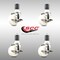 Service Caster 3 Inch 316SS Nylon Wheel Swivel 1-7/8 Inch Expanding Stem Caster Set Brake SCC SCC-SS316EX20S314-NYS-TLB-178-4 - alternate 5